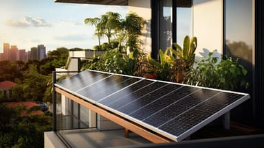 Solarpanels auf dem Balkon