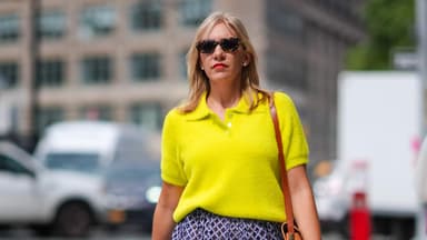 Gelbes Shirt mit Rock Streetstyle 