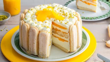 Pfirsich-Joghurt-Charlotte