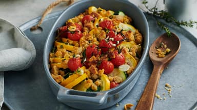 Zucchini-Crumble 