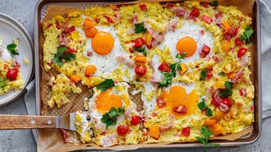 Shakshuka-Kartoffelkuchen vom Blech 