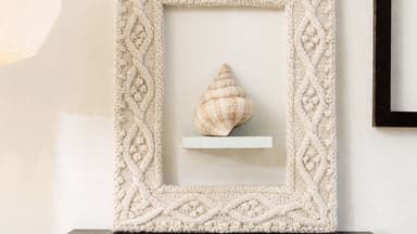 Gestrickter Bilderrahmen