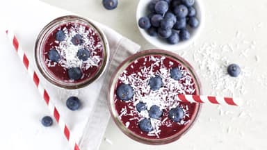 Blaubeer-Kokos-Smoothie