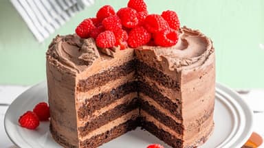 Mokka-Schokotorte mit Buttercreme-Füllung