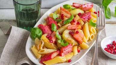 Pasta mit Rhabarber 
