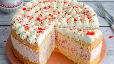 Rhabarber-Biskuit-Torte 