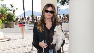 Heidi Klum und ihr Hund Fritz in Cannes