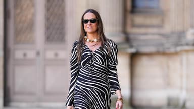 Kleid mit Zebraprint Streetstyle 