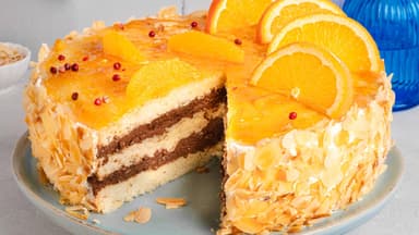 Orangentorte mit Schokoladenmousse 