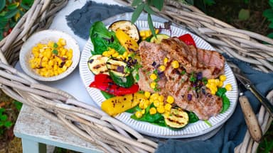 Schweinenackensteak vom Grill 