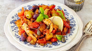Caponata mit Putenfilet 