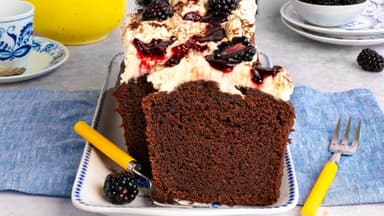 Schokokuchen mit Brombeeren