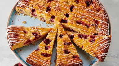 Glutenfreier Apfel-Himbeerkuchen 