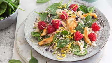 Hähnchen-Reis-Salat