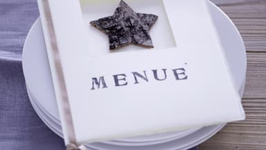 Menükarte fürs Fest selbstgemacht