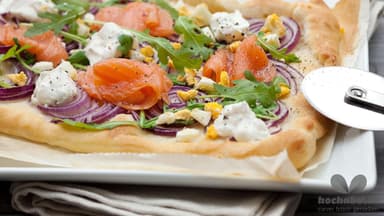 Räucherlachs-Pizza 