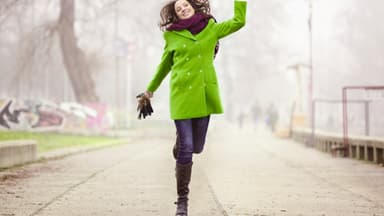 Frau im Winter