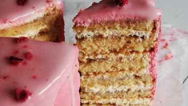 Rosafarbene Torte