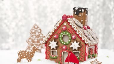 Buntes Lebkuchenhaus