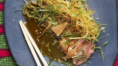 Entenbrust mit Yuzu-Dressing