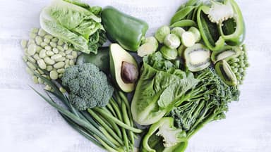 Grünes Gemüse ist gesund 