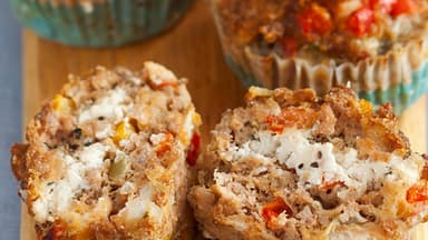 laktosefreie Hackfleischmuffins mit Hirtenkäse
