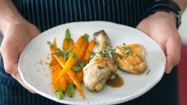 Hähnchen Karamellisierte Möhren