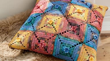 Häkelanleitung Patchwork Bodenkissen