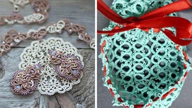 Schmuck und Babyschuhe aus Spitze
