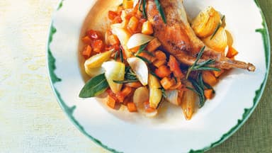 Kaninchen mit Zwiebel