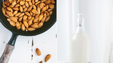 Selbstgemachte Mandelmilch von den Foodbloggern Krautkopf - Der vegane Ersatz für Kuhmilch