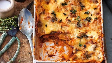 Lasagne in Auflaufforn