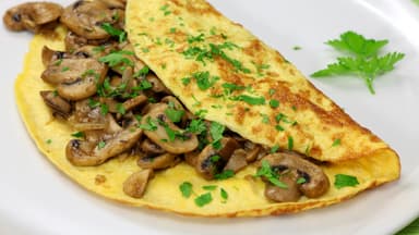 Omelett mit Pilzen