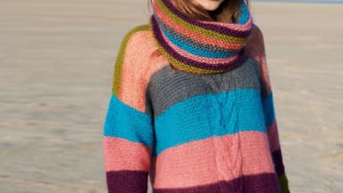 Pulli und Loop gestreift