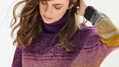 Ringelpullover mit Rollkragen