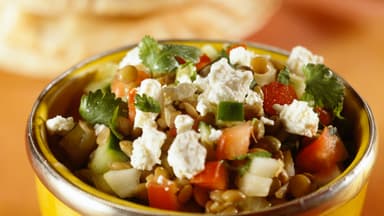 Salat aus Linsen und Feta