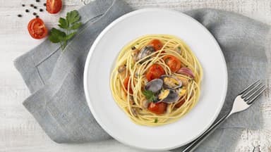 Rezept für glutenfreie Pasta mit Muscheln 