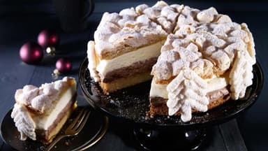 Rezept gefüllte Schneetorte zu Weihnachten 
