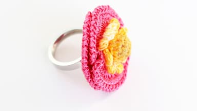 Ringe und Ohrringe "Malve" von Natalie Häkelteufel über makerist.de