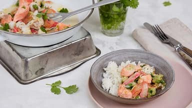 Rezept Rotbarschpfanne mit Rhabarber