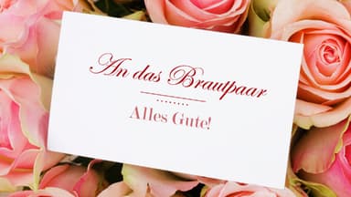 Hochzeits-Glückwünsche formulieren