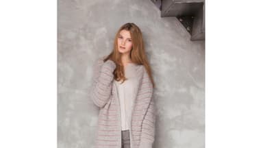 Strickanleitung Kurzmantel Querrippen