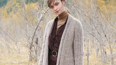 Strickanleitung lange Strickjacke A-Linie