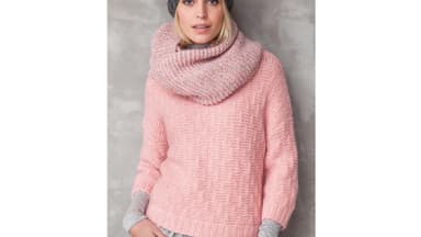 Strickpullover im Rippenstrukturmuster