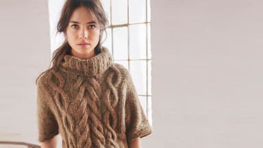 Strickanleitung: Kuschelpulli mit Zopfmuster