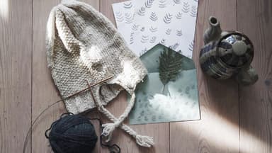 Stricken Grußkarte