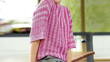 Strickpulli in Pink aus Wakame-Garn