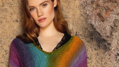 Gratis Strickanleitung Strickpullover Regenbogenfarben