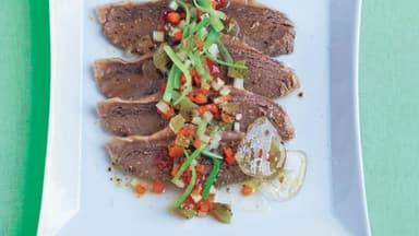 Tafelspitz mit Mostarda, einer Senffrucht - Das Rezept finden Sie hier