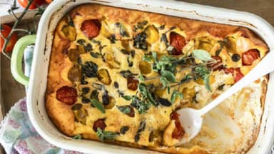 Tomaten-Clafoutis mit Majoran 
